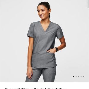 Figs Graphite Casma three pocket scrub top